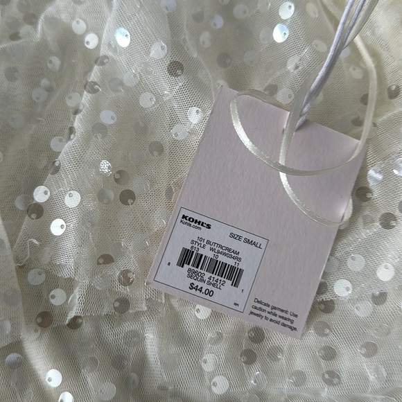 Lauren Conrad small sequin ivory top - Picture 3 of 3